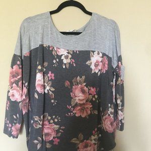 Floral long sleeve t shirt